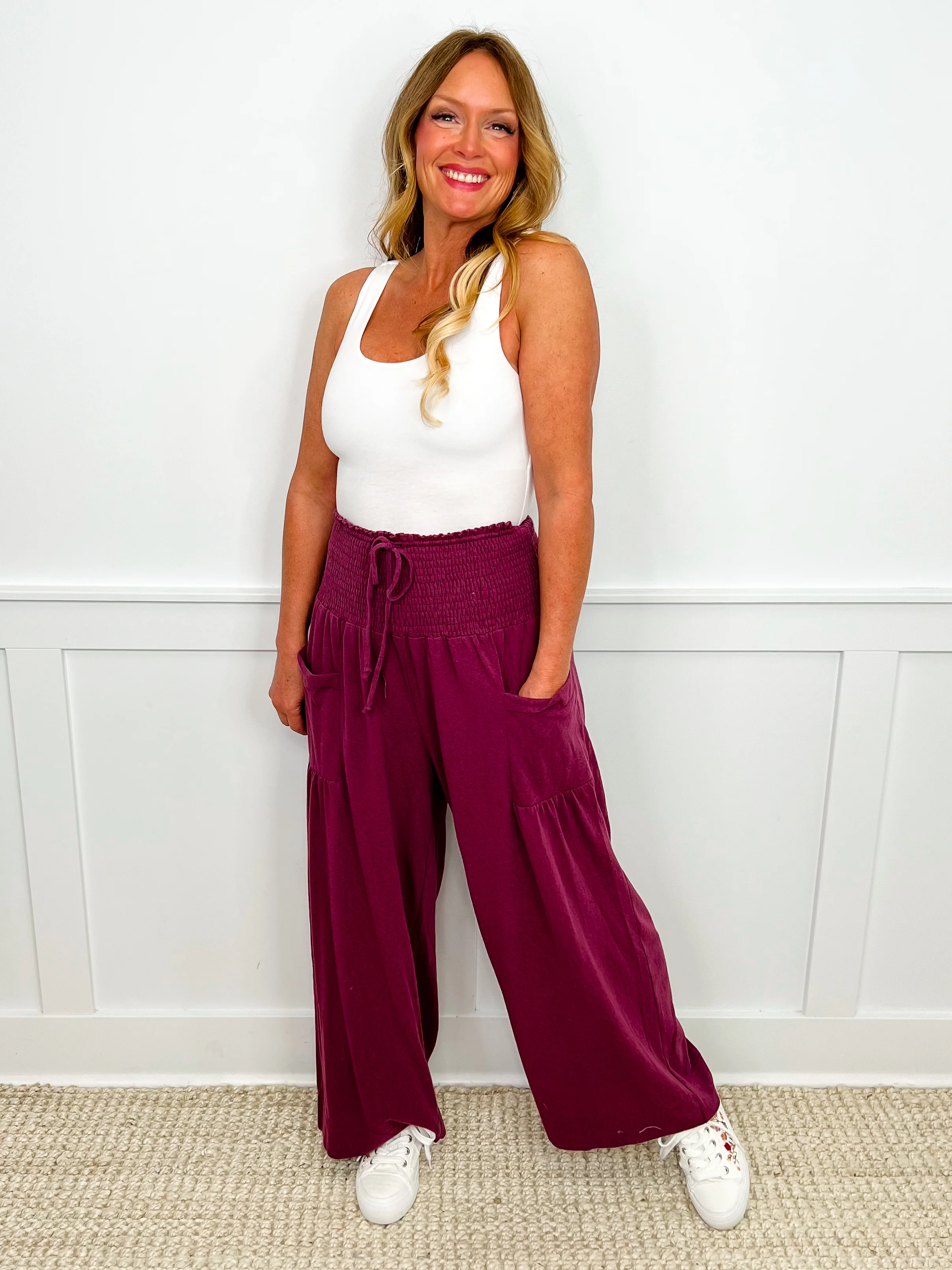 What's Your Sign Cotton Blend High-Rise Avery Mae Palazzo Pants - 3 colors! - Image 2