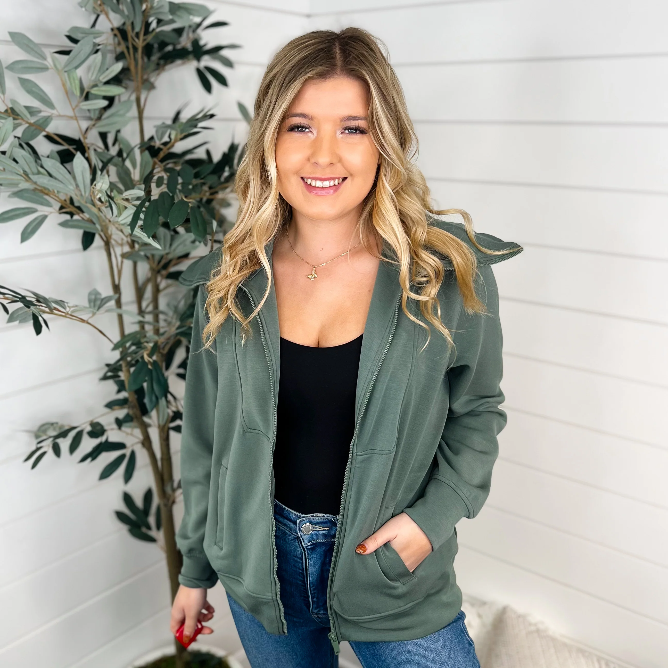 When You See it Long Sleeve Avery Mae Zip Up Sweatshirt - 6 colors! - Image 6