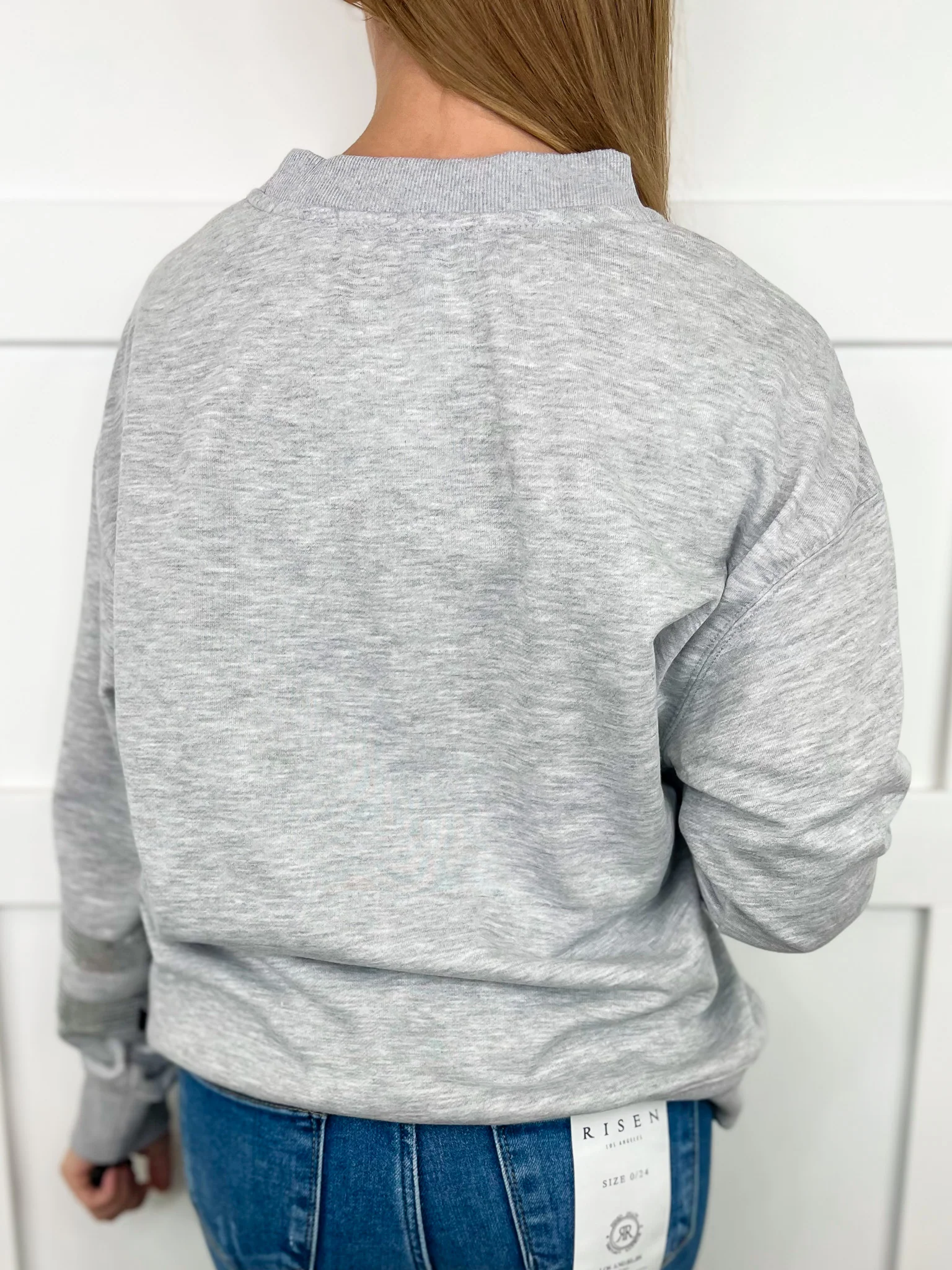 White Birch Game Day Sparkle Grey Top - Image 2