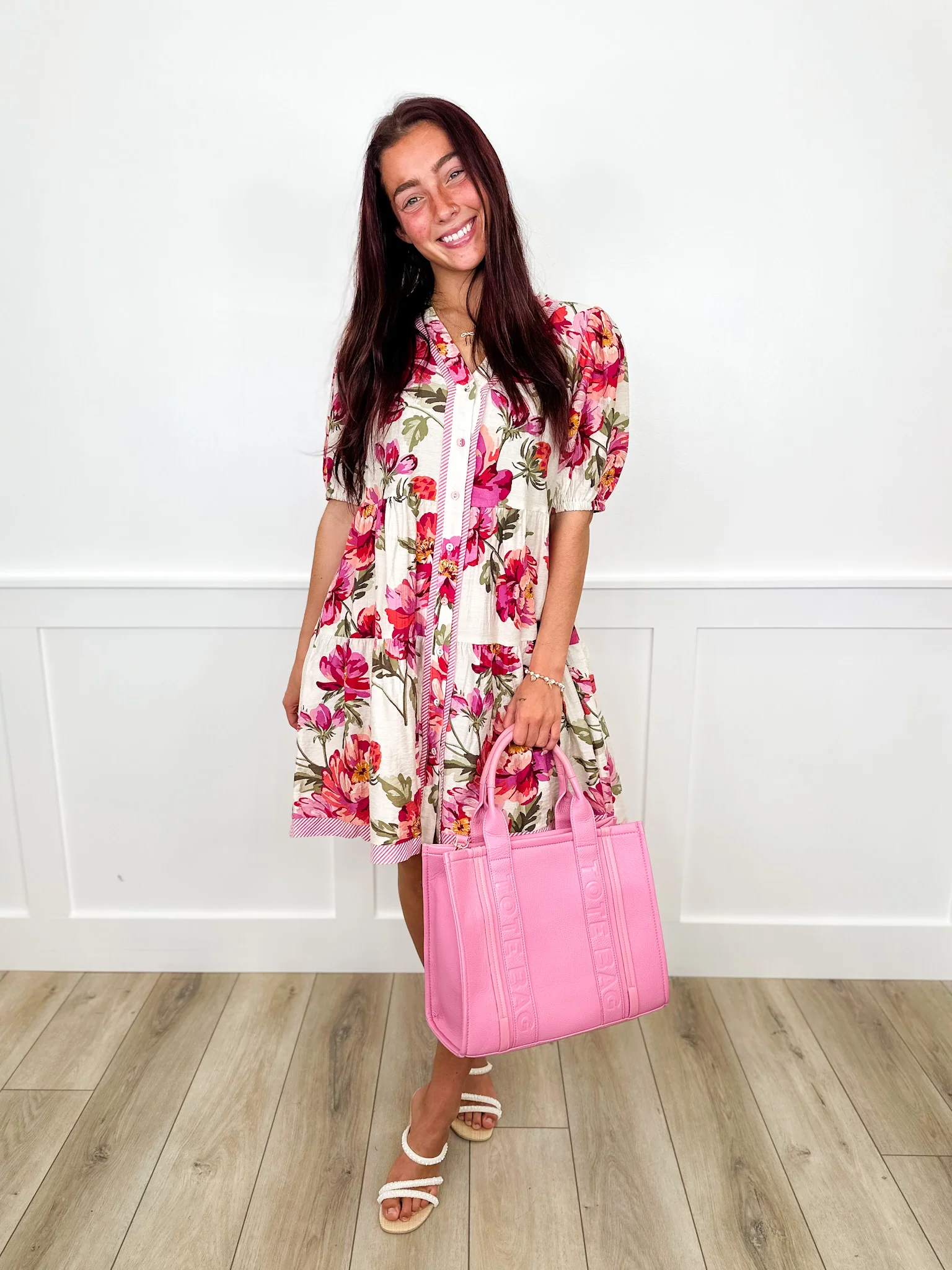 Wildflower Waltz Lightweight Short Sleeve Floral Avery Mae Dress - Image 2