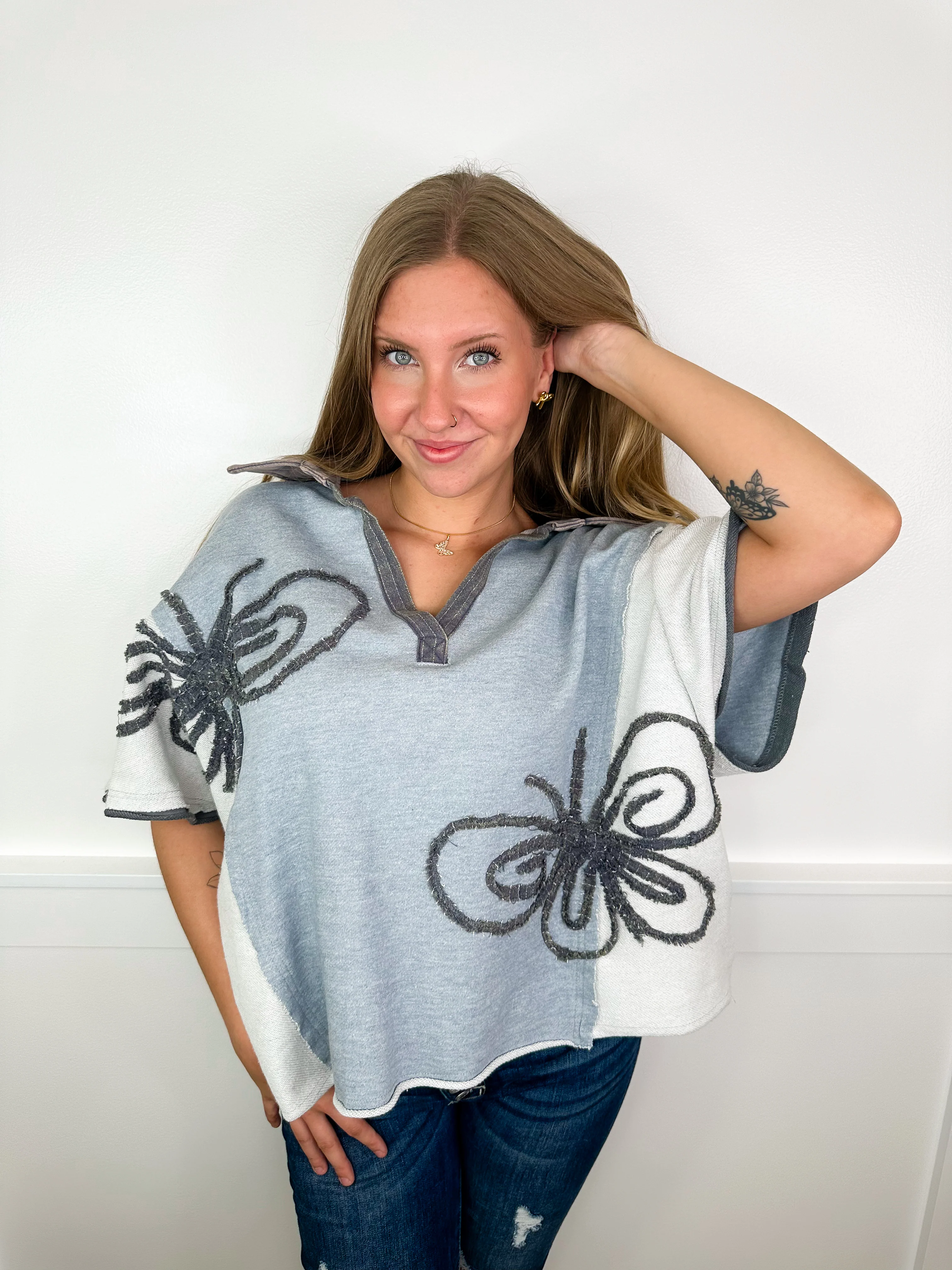 Wonders of the World Cotton Blend Short Sleeve Avery Mae Top - 2 colors! - Image 2