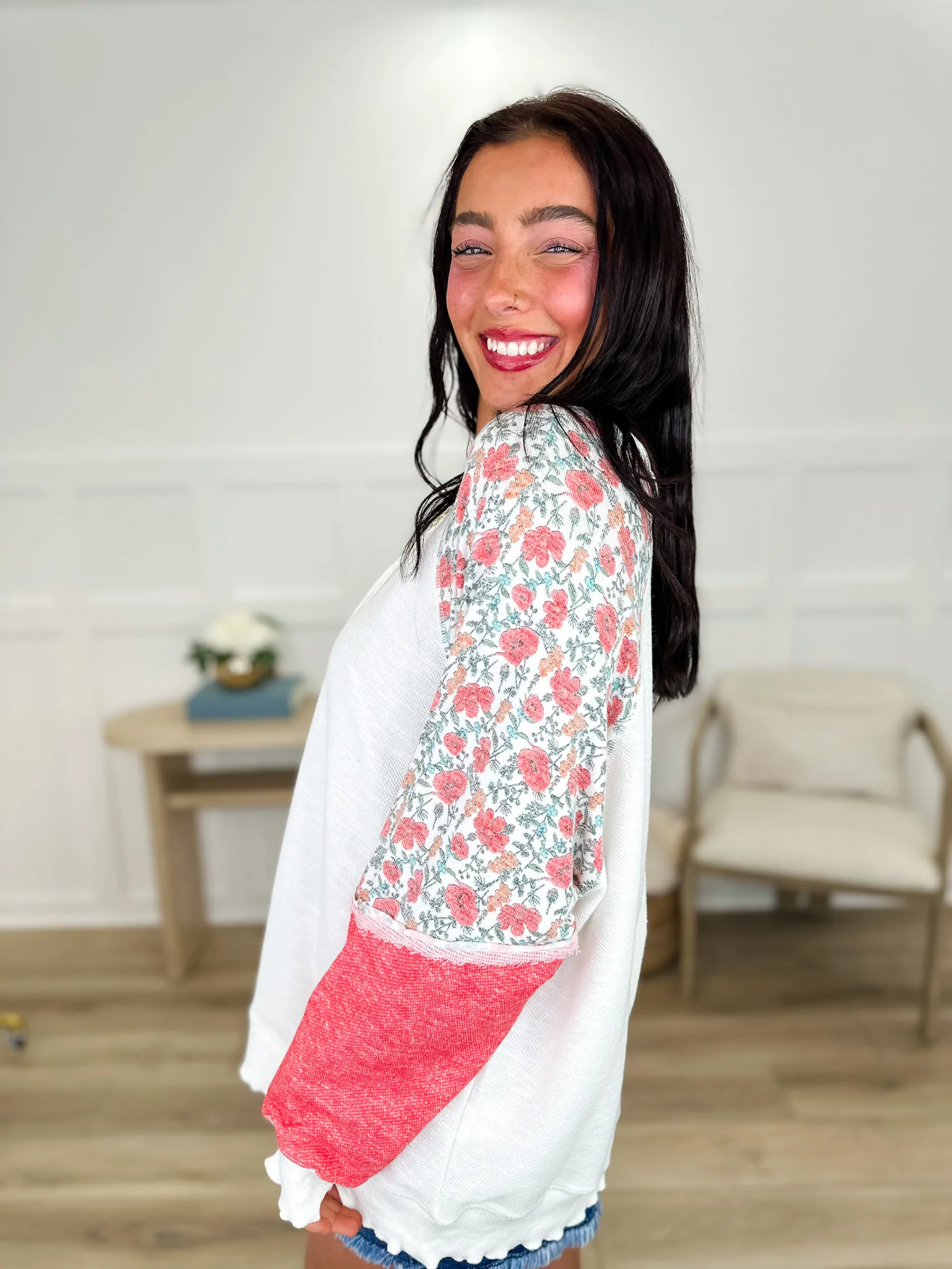 You're Telling Me Knit Long Sleeve Ivory Avery Mae Top - Image 3
