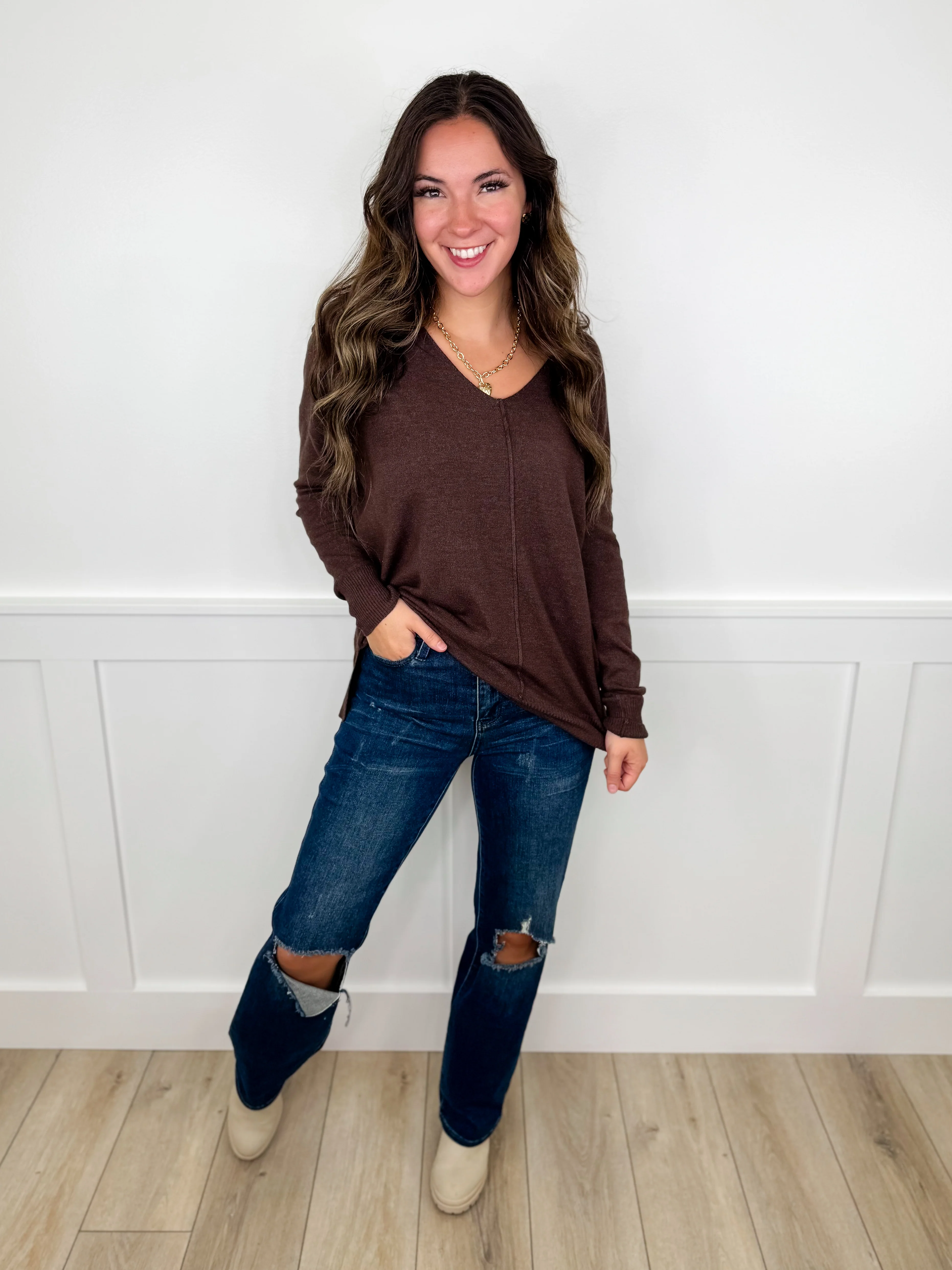 Zenana Basic Tempted By it Knit Long Sleeve Sweater Top - 11 colors! - Image 7